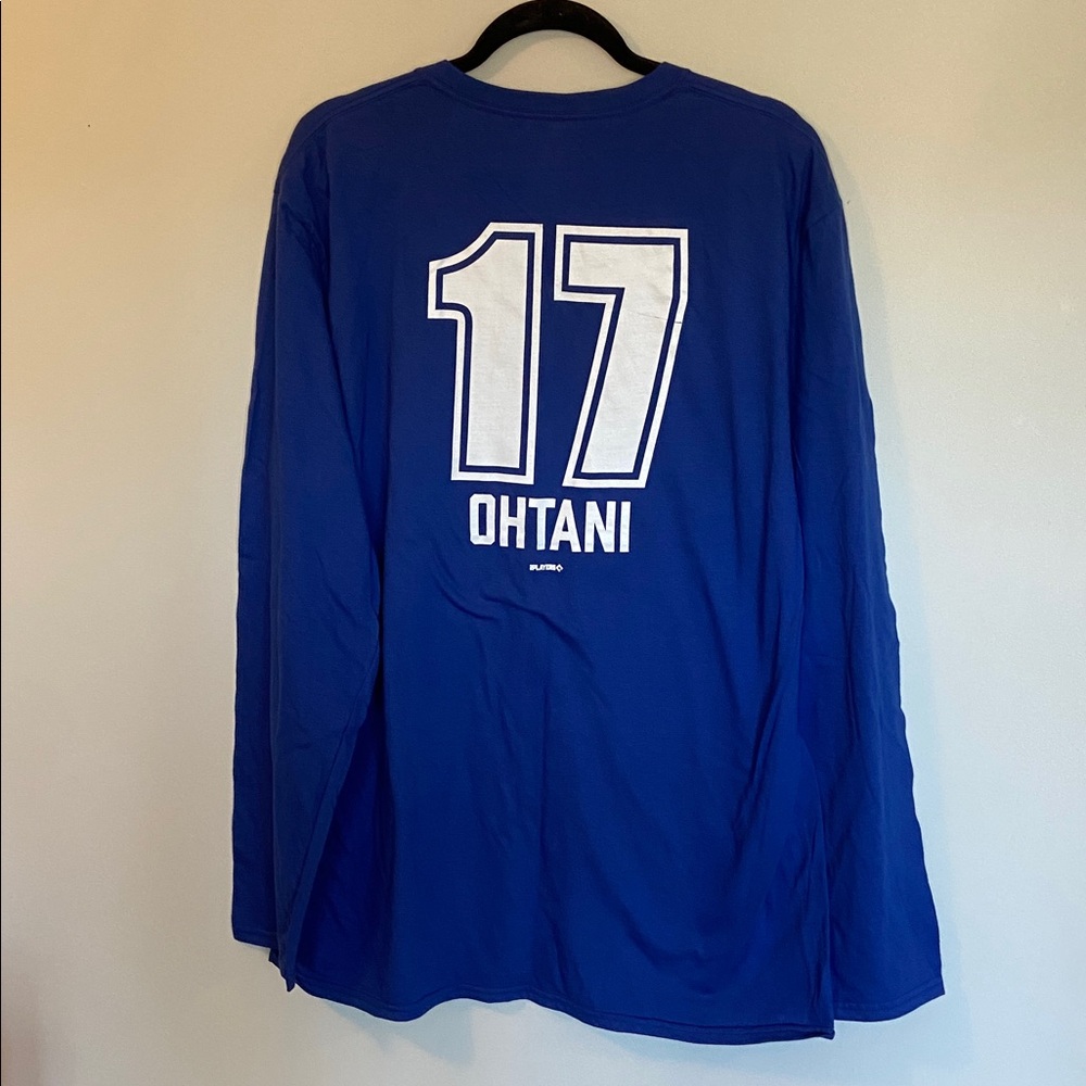 NWOT Fanatics Los Angeles Dodgers Blue Long Sleeve Shirt 17 Ohtani - Picture 5 of 6